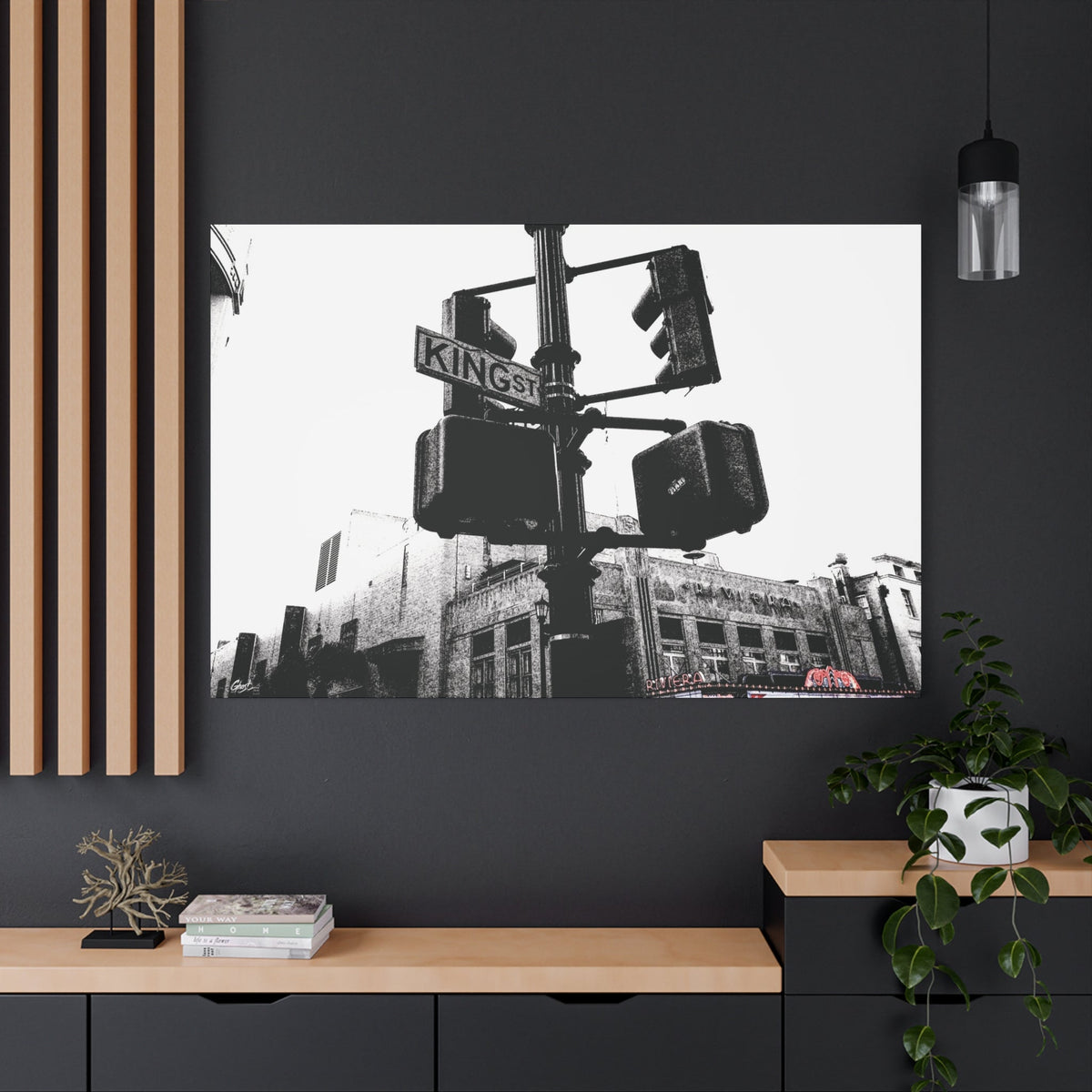 Matte canvas wall art prints by Ghost, 2 Blues Printing, Charleston SC: King St Charleston Series