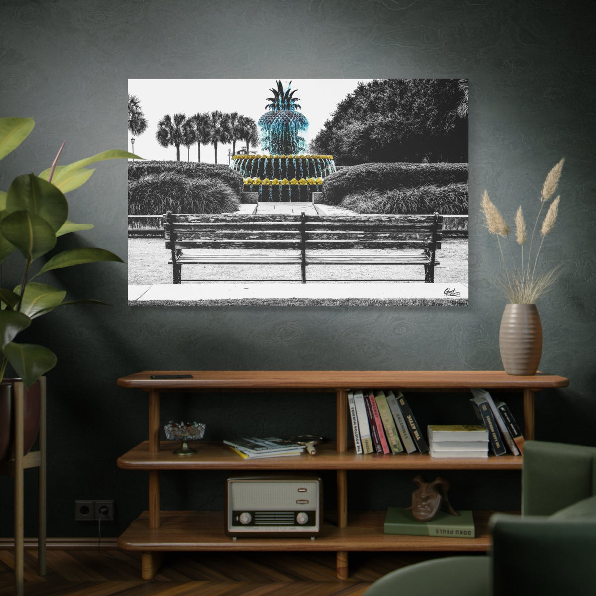 Charleston Series canvas wall art of local landmarks by Ghost, Charleston SC artist