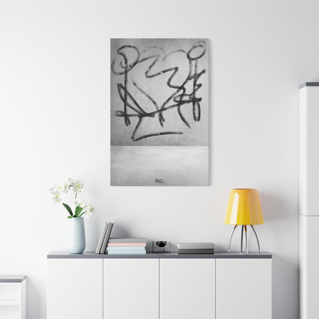 Heartbreak Abstract Line Series matte canvas wall art print