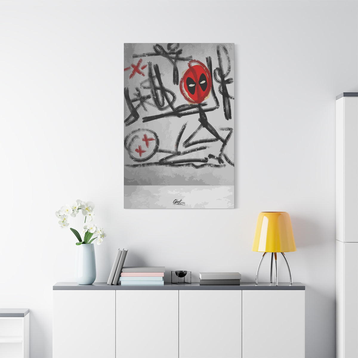 X'd Out Abstract Line Series matte canvas wall art print