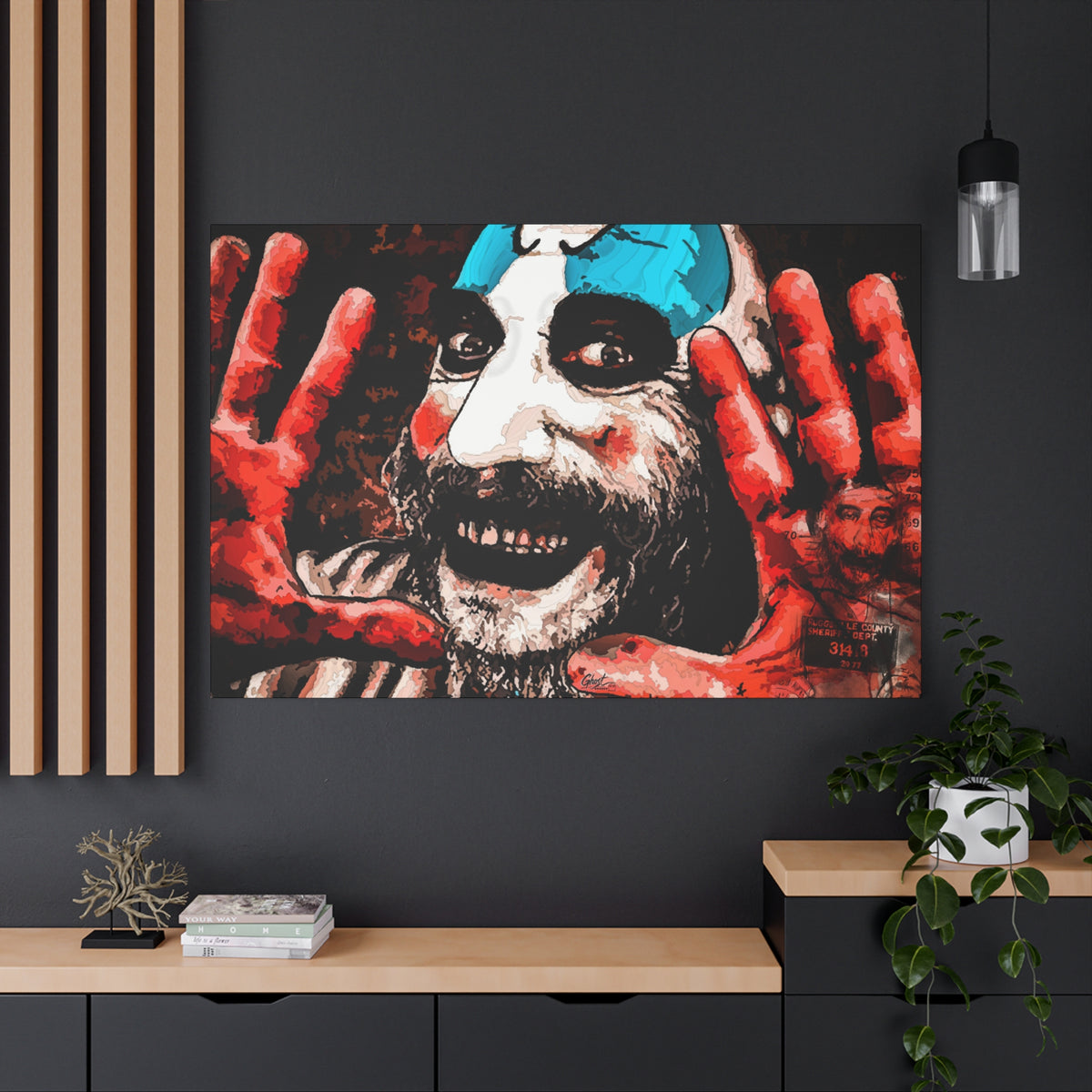 Don't Turn Your Back Horror Series matte canvas wall art print