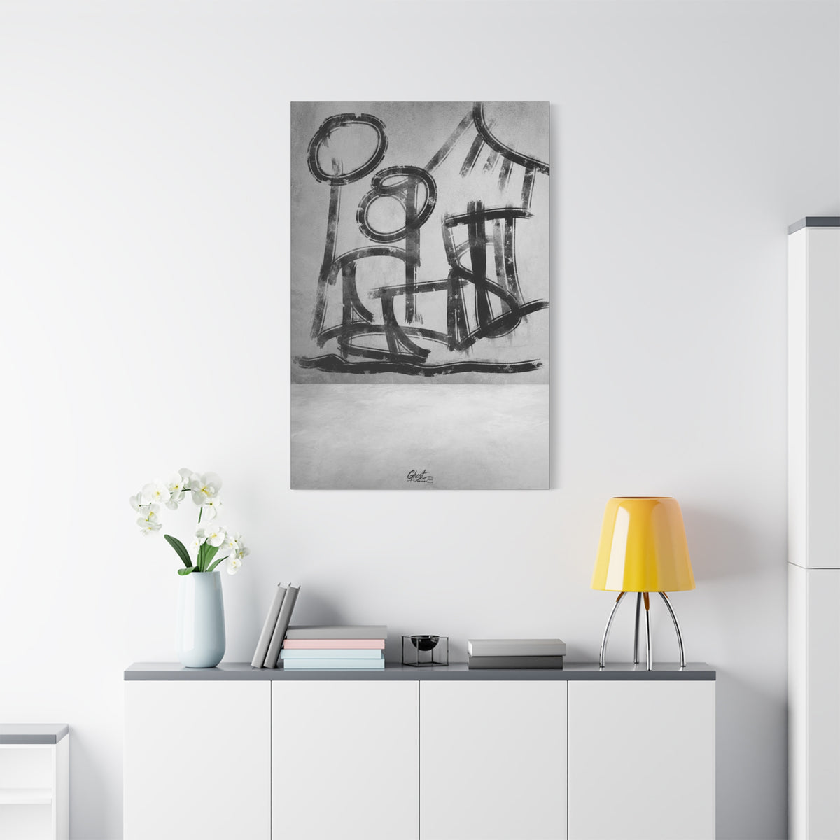 The Question Abstract Line Series matte canvas wall art print