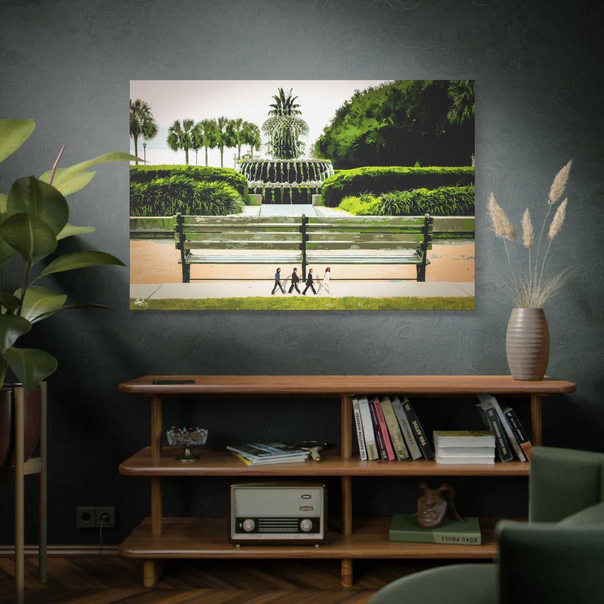 Pineapple Crossing Charleston Series matte canvas wall art print