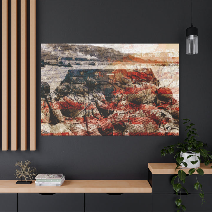 D-Day 75th Anniversary Military Series matte canvas wall art print