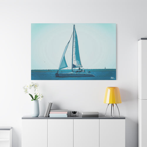 Freedom Sailing Charleston Series matte canvas wall art print