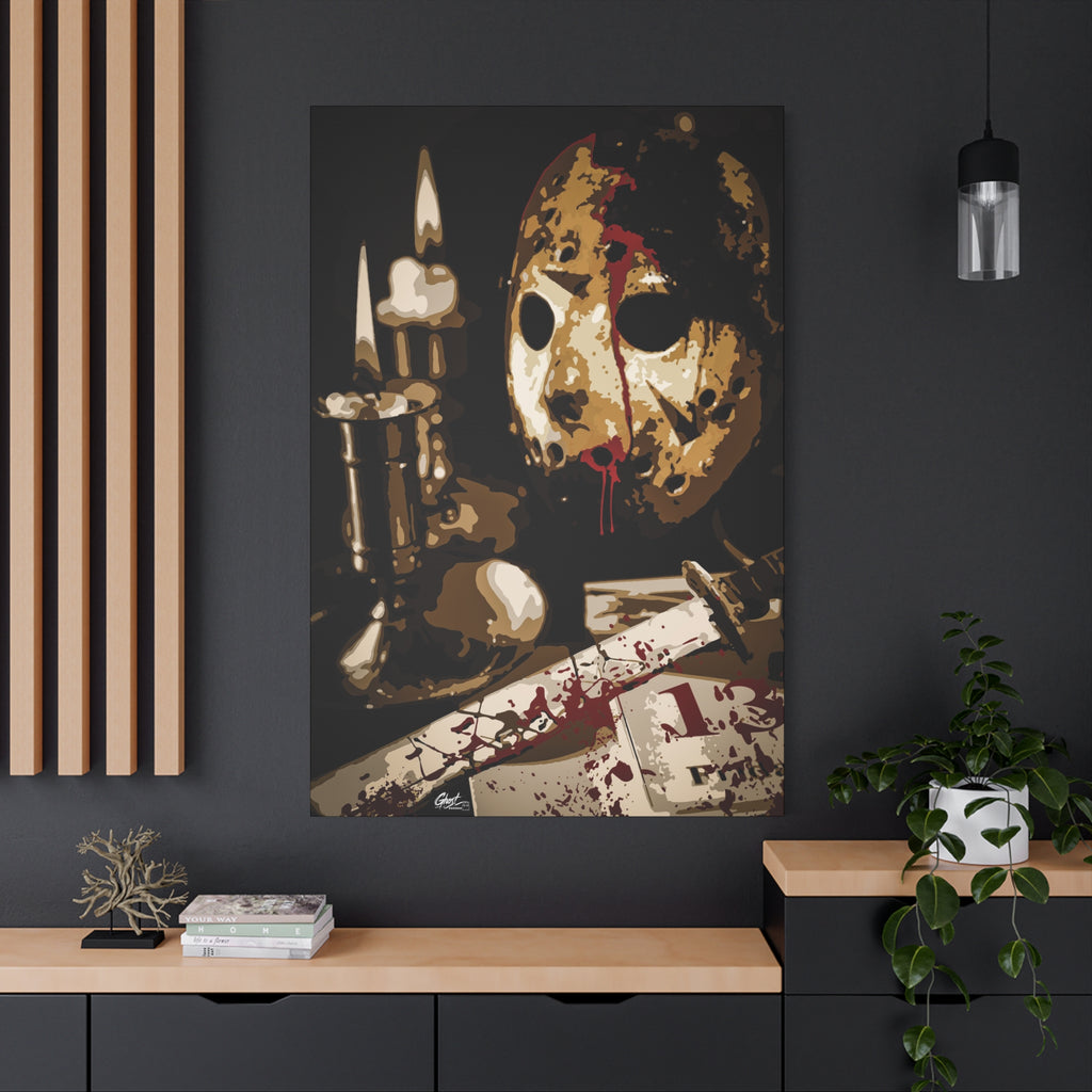 Off the Clock Horror Series matte canvas wall art print
