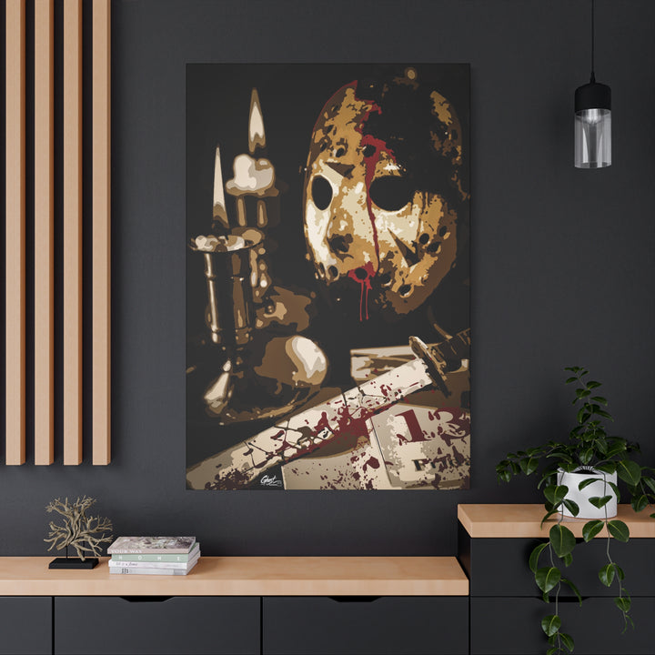 Off the Clock Horror Series matte canvas wall art print