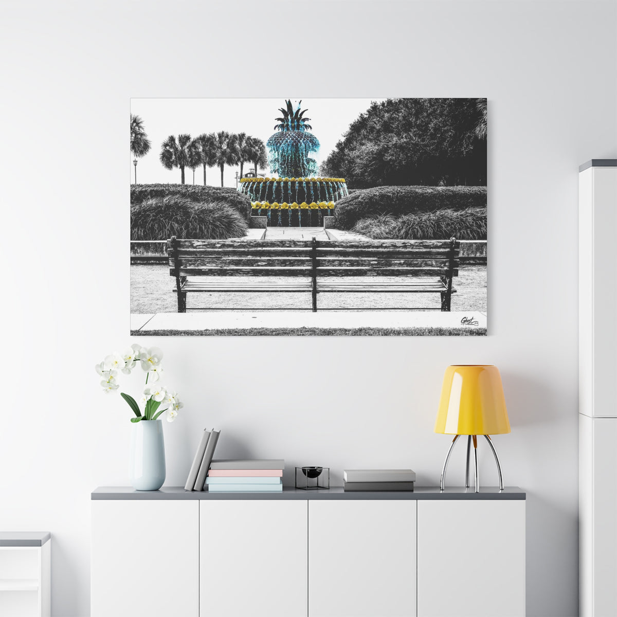 The Pineapple of Peace Charleston Series matte canvas wall art print