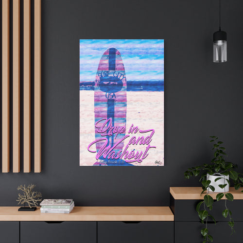 Drop In and Wash Out, Folly Beach Charleston Series matte canvas wall art print