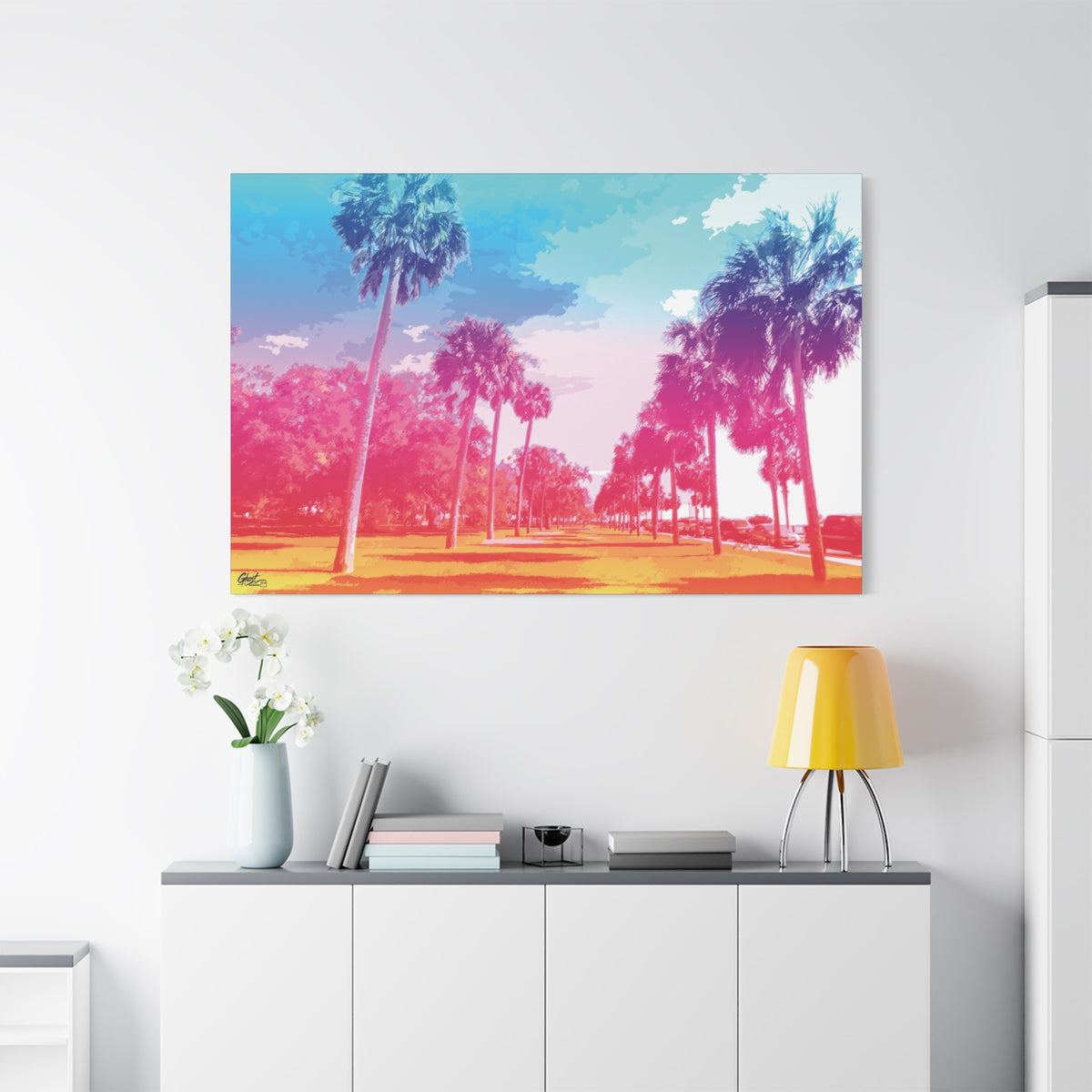 The Battery Tropical Edition Charleston Series matte canvas wall art print