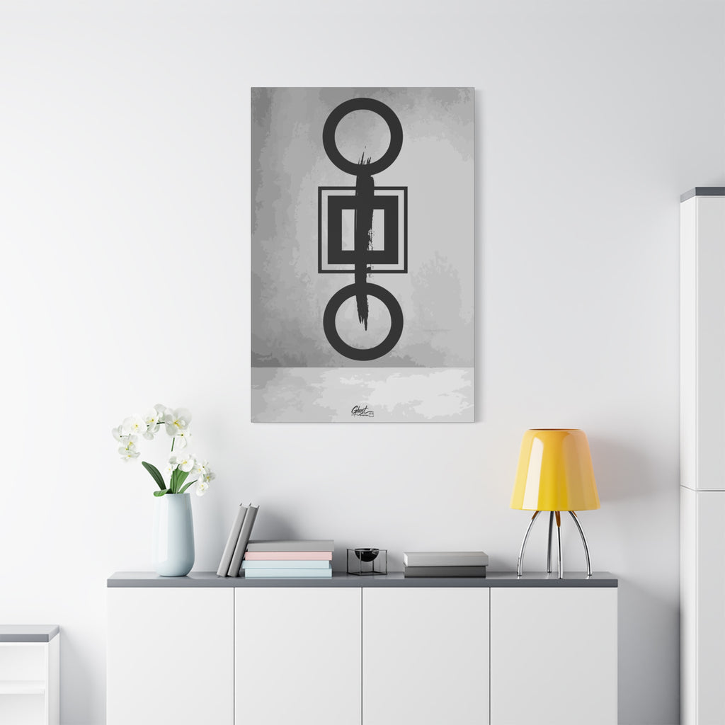 Down is Up Abstract Line Series matte canvas wall art print