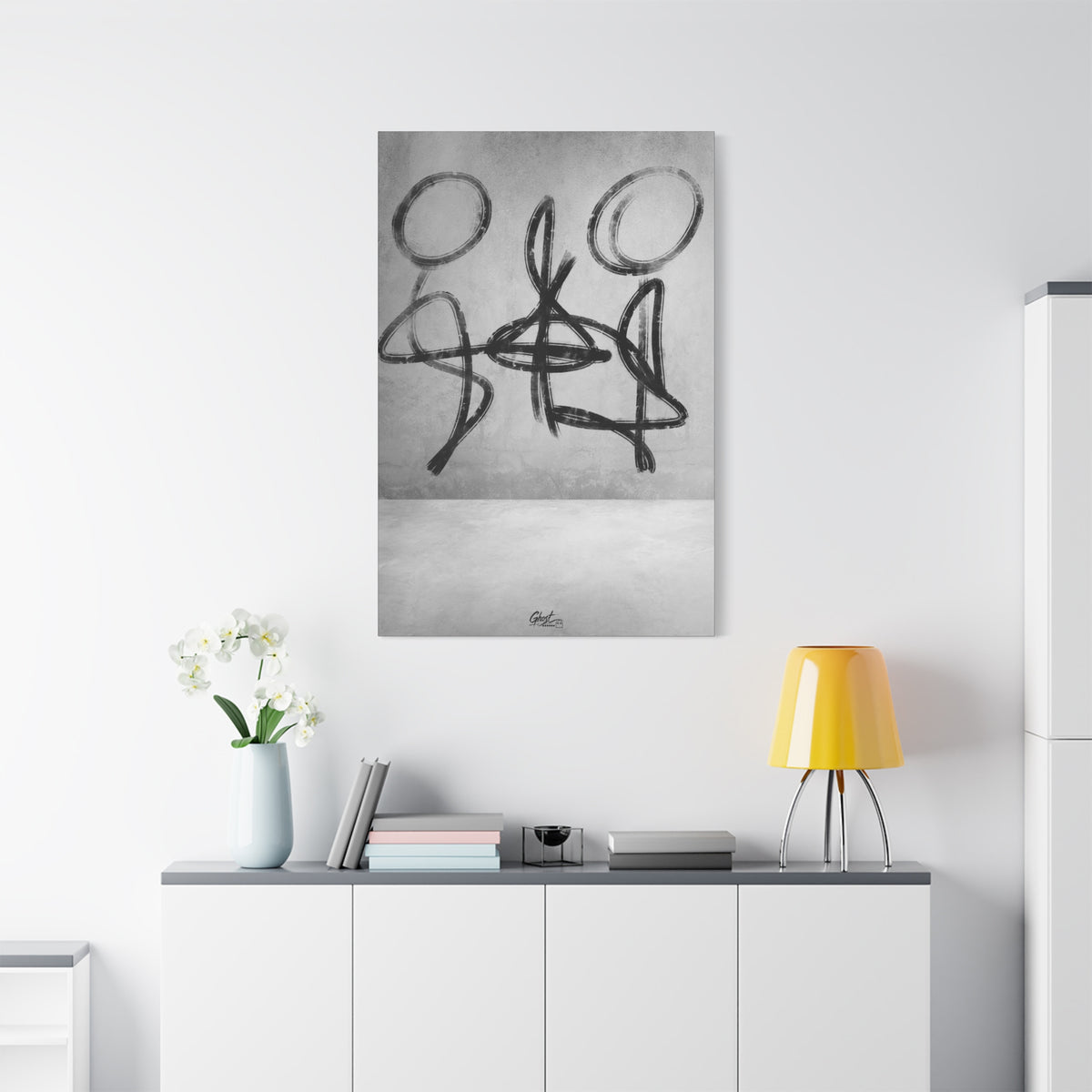 Infinity Abstract Line Series matte canvas wall art print