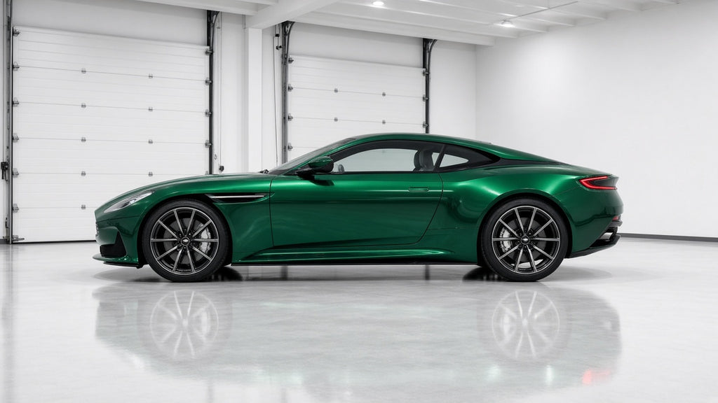 Color Change, PPF & Tint: coupe in a deep green gloss color change wrap